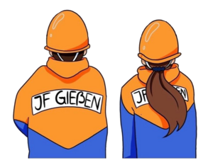 Bild vergr&ouml;&szlig;ern: Illustration zweier Jugenfeuerwehrkräfte