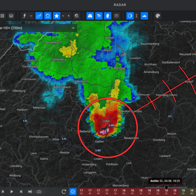 Bild vergr&ouml;&szlig;ern: Unwetter-Dashboard Meteologix